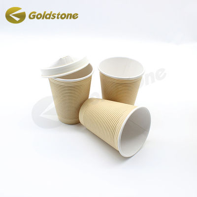 Nachgebildeter Eco-Papierbecher 12 Oz Kraft Ripple Cup ISO9001
