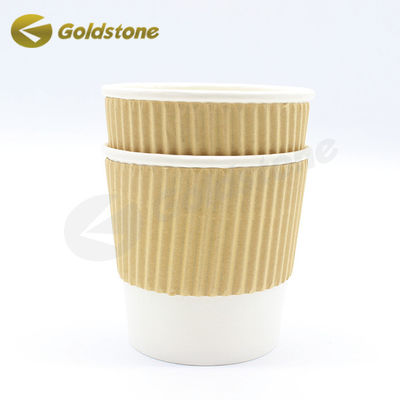 Lebensmittelpapier 350 ml Kraft-Ripple-Tasse Druckkaffeetasse für sichere Nachhaltigkeit