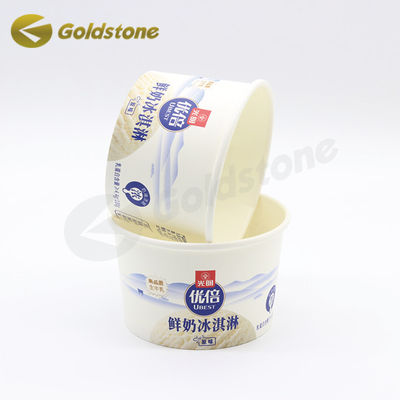 Nachhaltige Goldfolie Eiscreme Papierbecher Lebensmittel-Grad Recycling-Papierbecher 3,5 oz
