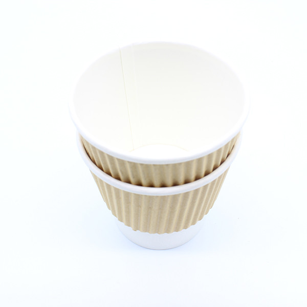 8oz sichere Deckel Kaffee Einwegglastrinkbecher für den Gebrauch unterwegs 0