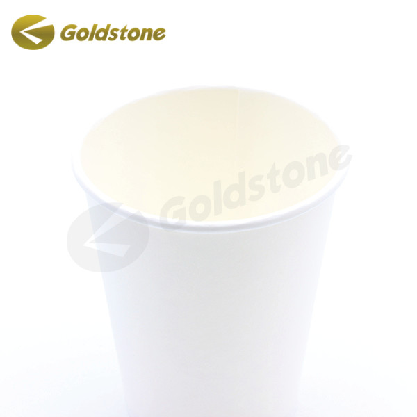 Kunststofffreie Einfachwandpapier-Tasse Grüne nachhaltige 12 Oz Einweg-Kaffee-Tassen 0